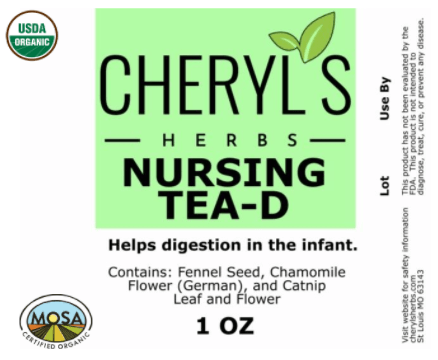 NURSING D TEA - 100% ORGANIC - Cheryls Herbs
