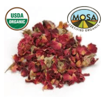 Certified Organic Red Rose Petals